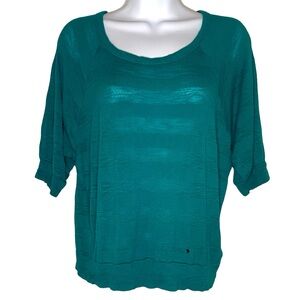 Forever 21 Teal Green Short Sleeve Sweater Top
